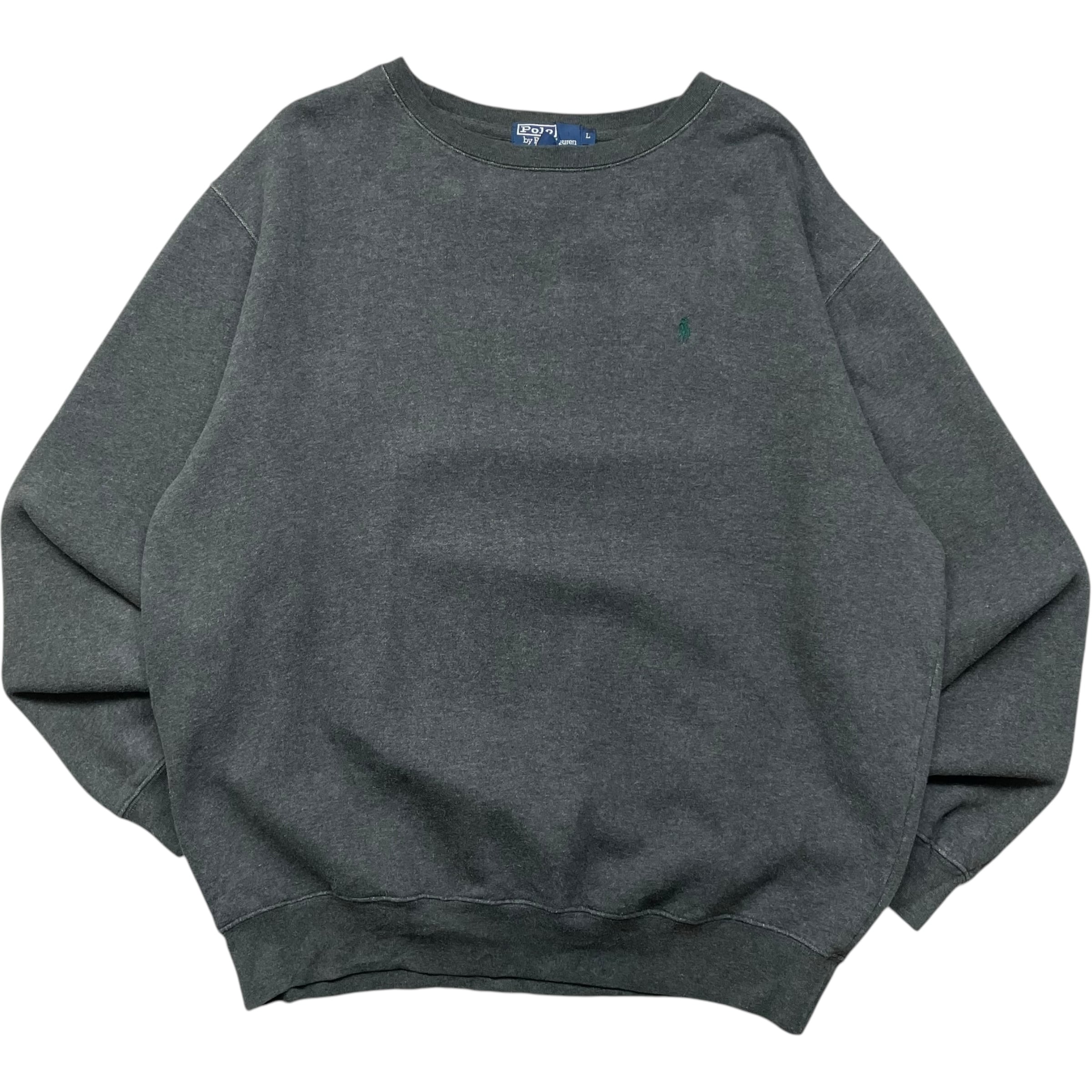 《L》 Ralph Lauren ラルフローレン スウェット ワンポイント 刺繍 緑 ブラック no.5650