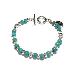 CONSIGLIERE/Silver beads&Turquoise beads bracelet