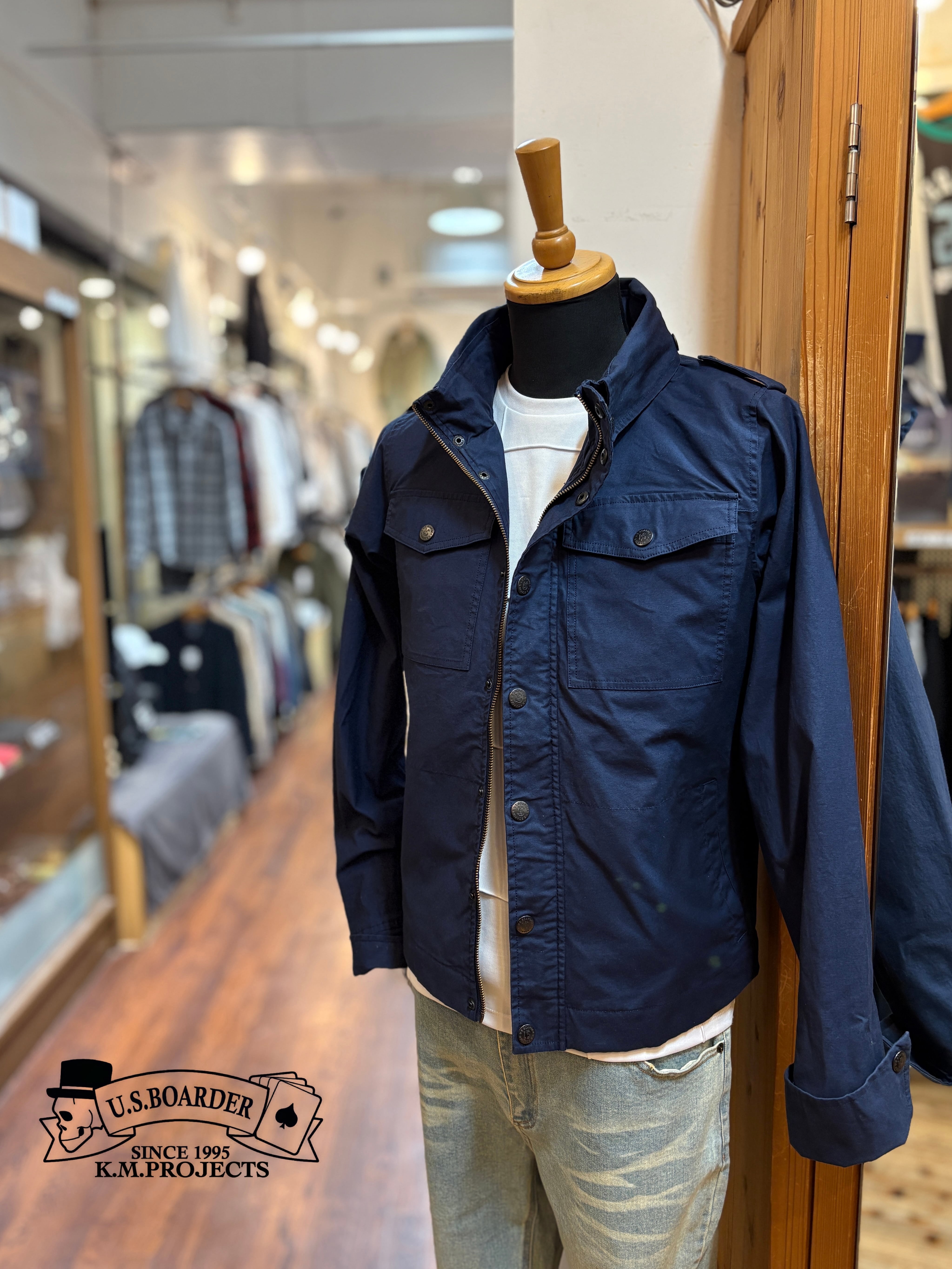 U.S.BOARDER M-65 Military jacket NVY ネイビー Navy blue 紺色 Navy U.S.BOARDER M-65 Military jacket NVY ネイビー Navy blue 紺色 Navy