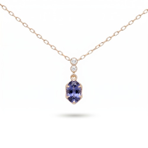 K10YG　タンザナイト×ダイヤモンド0.01ct  ネックレス　【0208263】