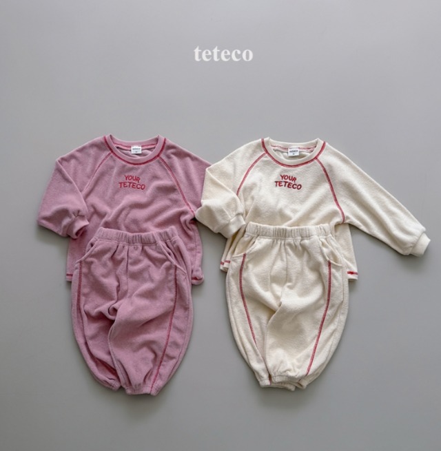 【取寄】teteco ステッチソフト上下セット｜秋服｜韓国子供服｜ 26/AT