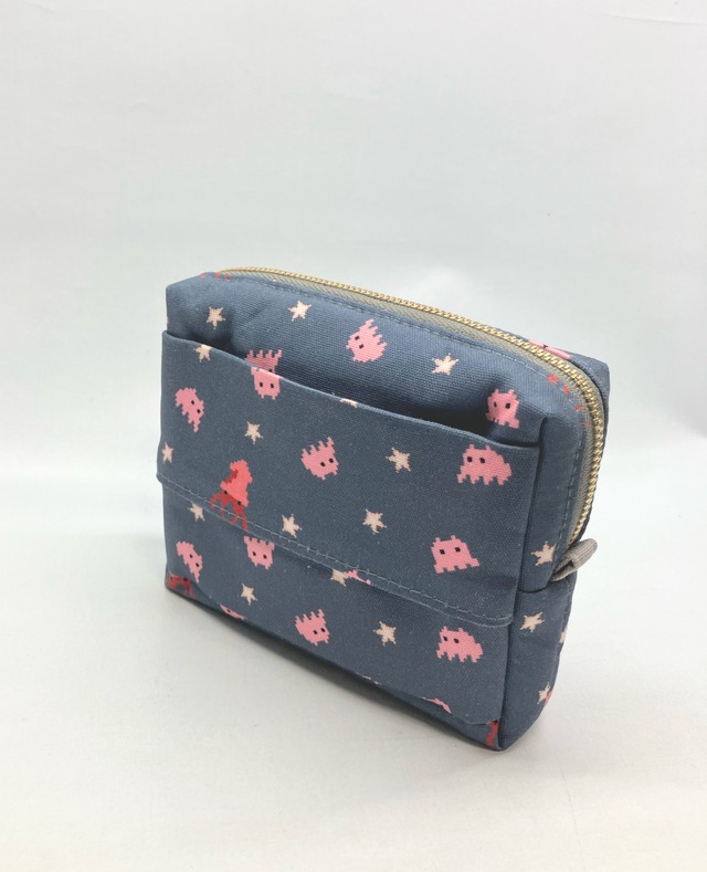 ポケットティッシュケース付き　スクエアポーチ　メンダコ　めんだこ　深海｜とりさん工房ーかわいいハンドメイドポーチ