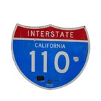 ビンテージロードサイン  110フリーウェイ  道路標識