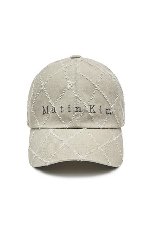 [Matin Kim] MATIN TYPO QUILTED BALL CAP IN LIGHT KHAKI 正規品 韓国ブランド 韓国通販 韓国代行 韓国ファッション マーティンキム matinkim 日本 店舗