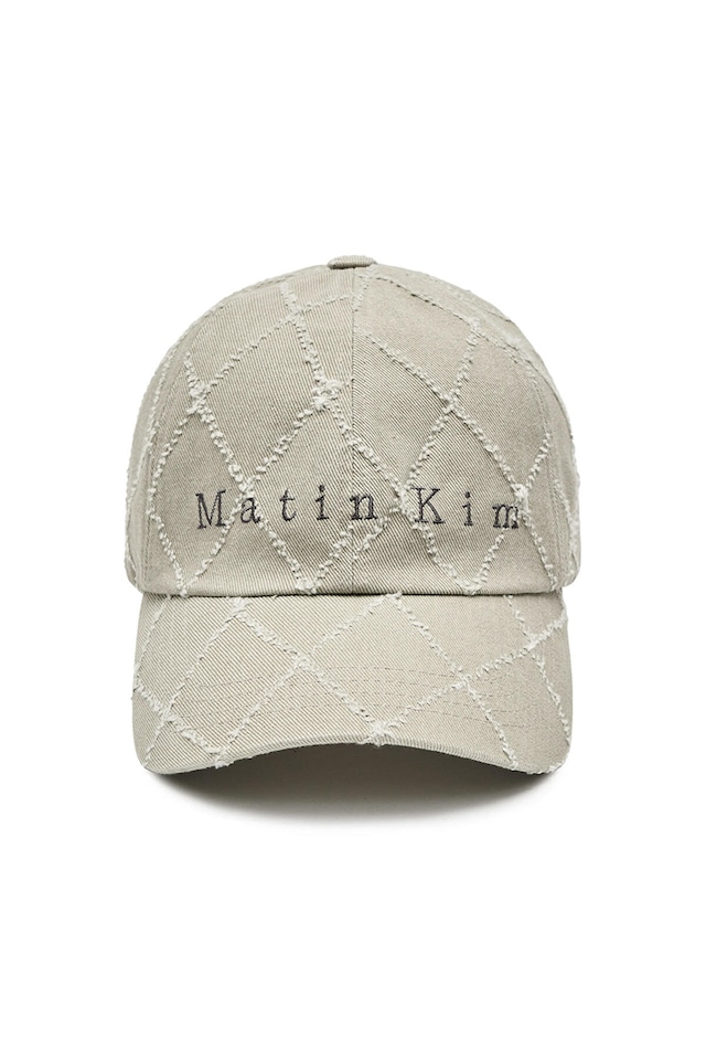 [Matin Kim] MATIN TYPO QUILTED BALL CAP IN LIGHT KHAKI 正規品 韓国ブランド 韓国通販 韓国代行 韓国ファッション マーティンキム matinkim 日本 店舗