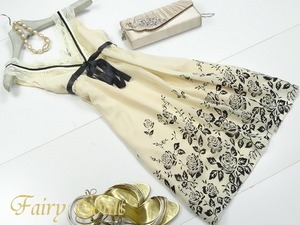 ★フリー☆バラ模様シフォンワンピース(OPN6196)