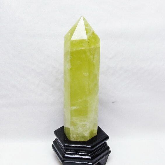 1Kg シトリン 六角柱 シトリンクォーツ ポイント 台座付属 一点物 152-4160