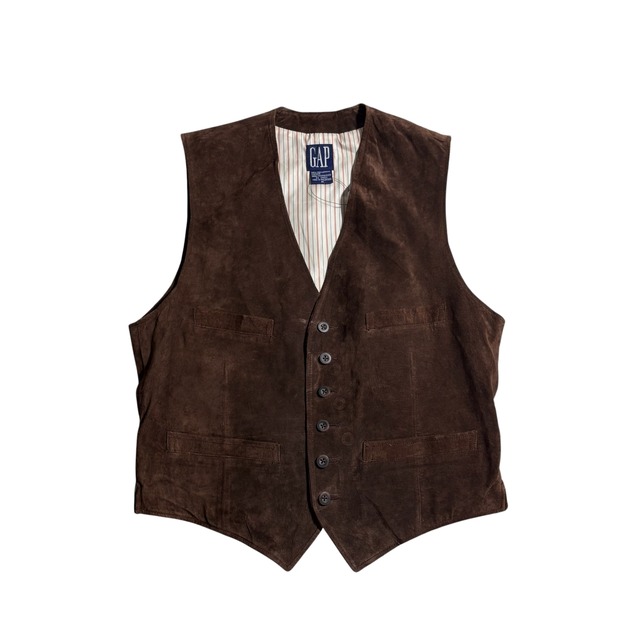 vintage 1990’s “OLD GAP” brown suede vest