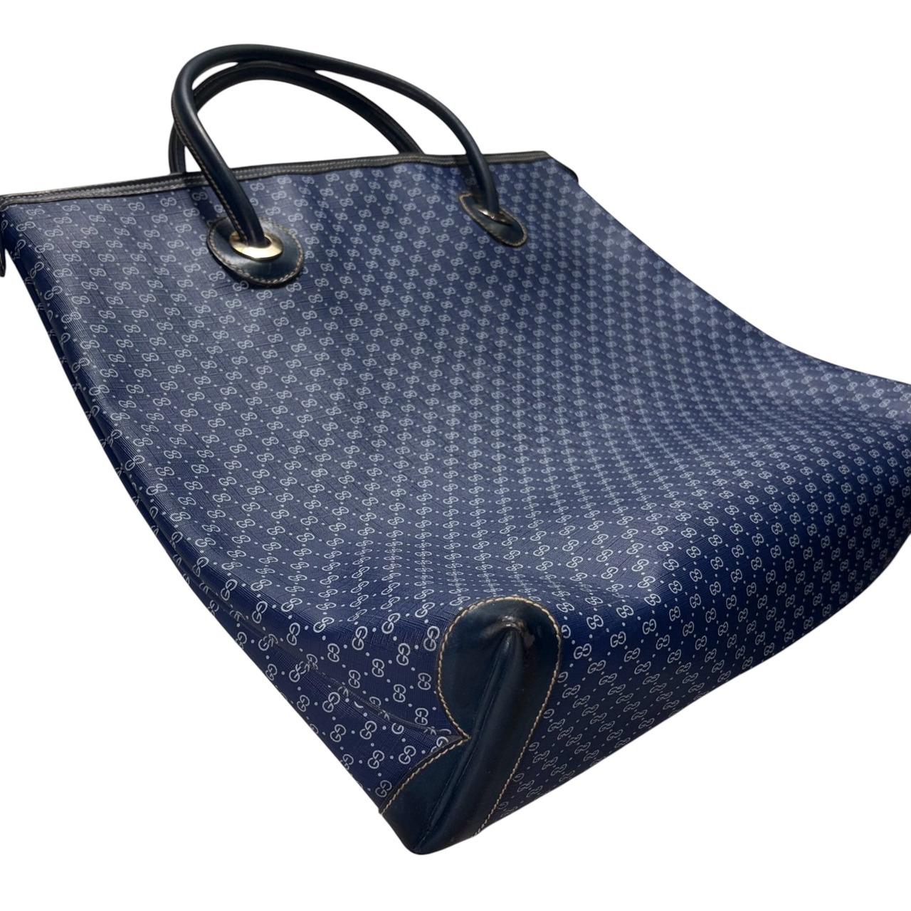 vintage GUCCI blue pvc GG tote bag