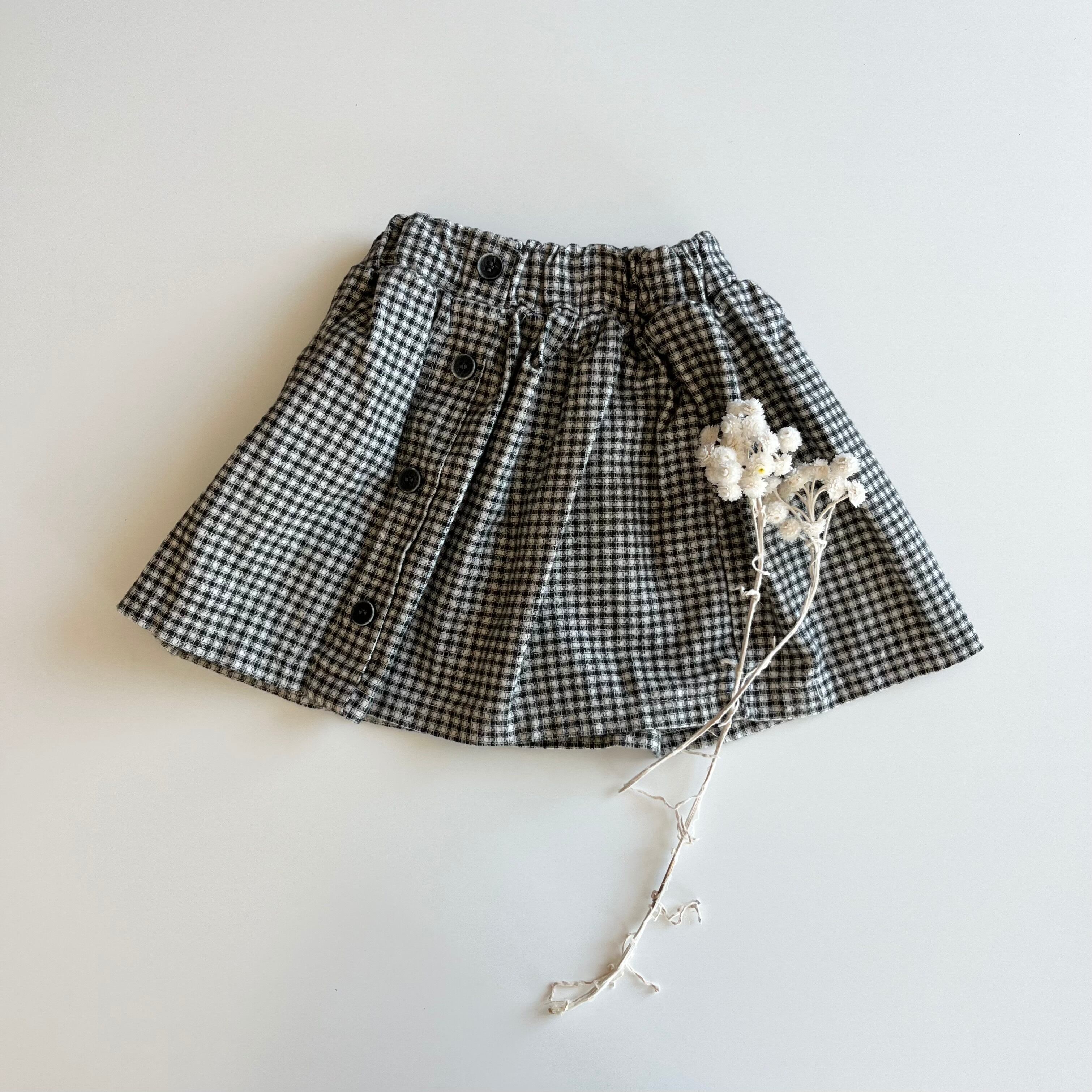 【即納】NO.982 check skirt