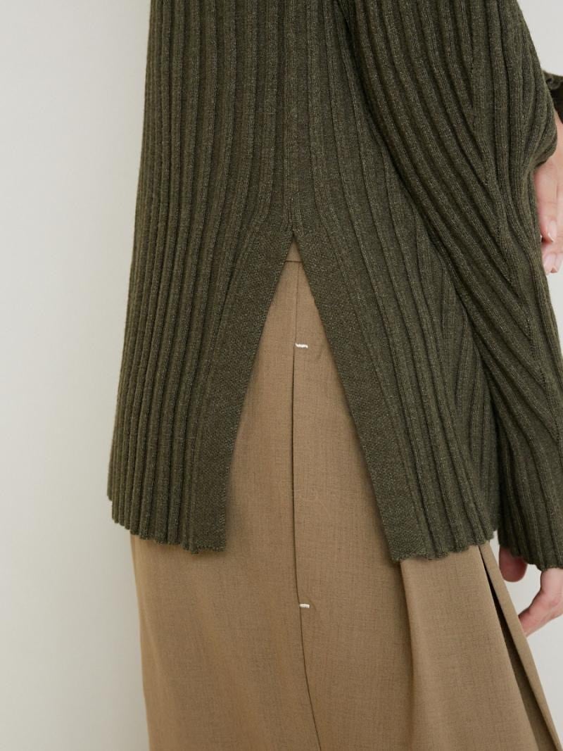 YENN】WOOL BLEND TWO TUCK PT[Y234-31047BT] | MIEL select shop