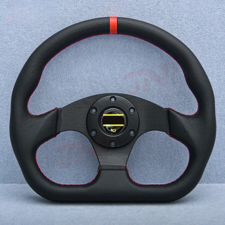 3スポークレザーステアリングホイール 並行輸入品】 新品レザーステアリング スポーツステアリングホイール