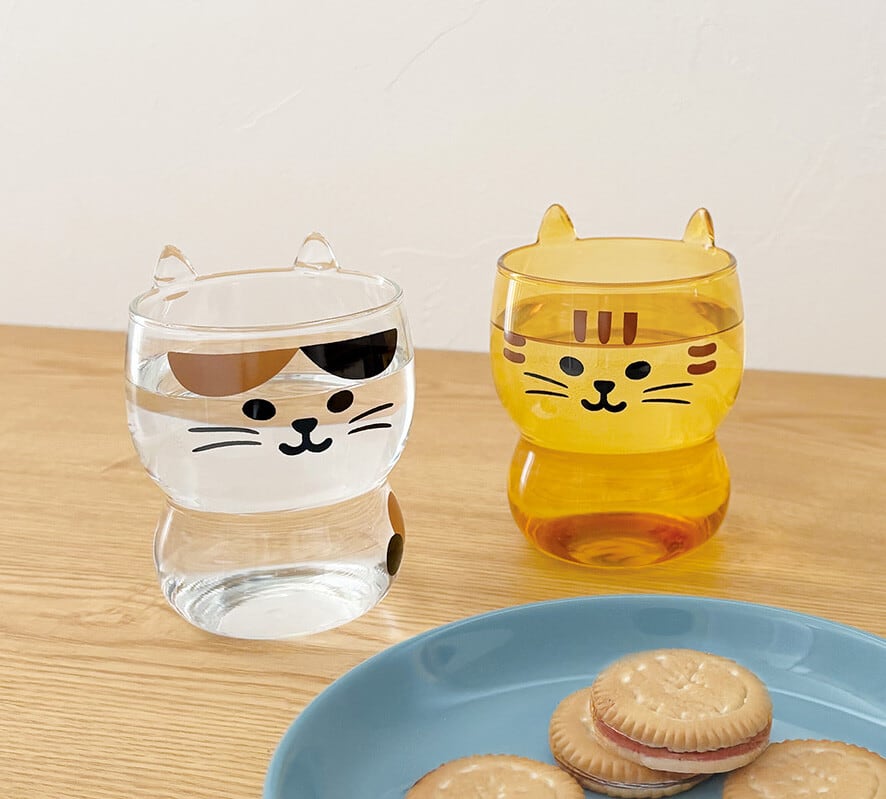 猫耳グラス ｜グラス｜猫 ねこ ネコ 猫雑貨 猫グッズ かわいい プレゼント 贈り物 おうち時間 おうちカフェ