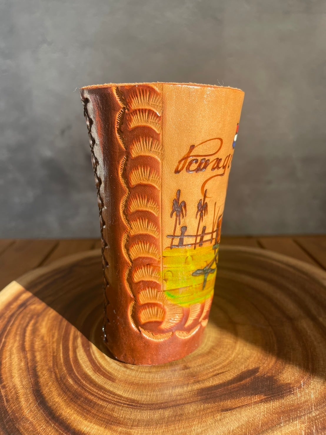 ハイクオリティな革と金属の装飾的なマテ壺 ラパーチョの木 | マテ壺専門店 PARA MATE