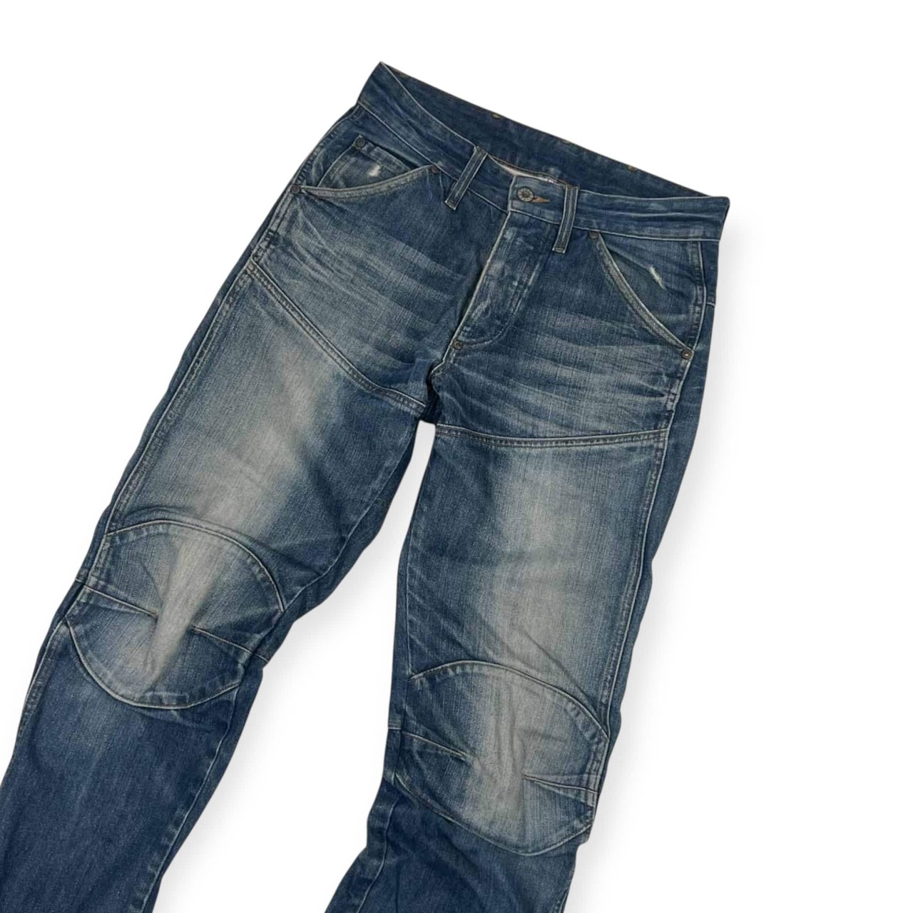 G-STAR RAW ジースターロウ ヒゲ ハチノス ダメージ加工 立体裁断 デニム パンツ 29