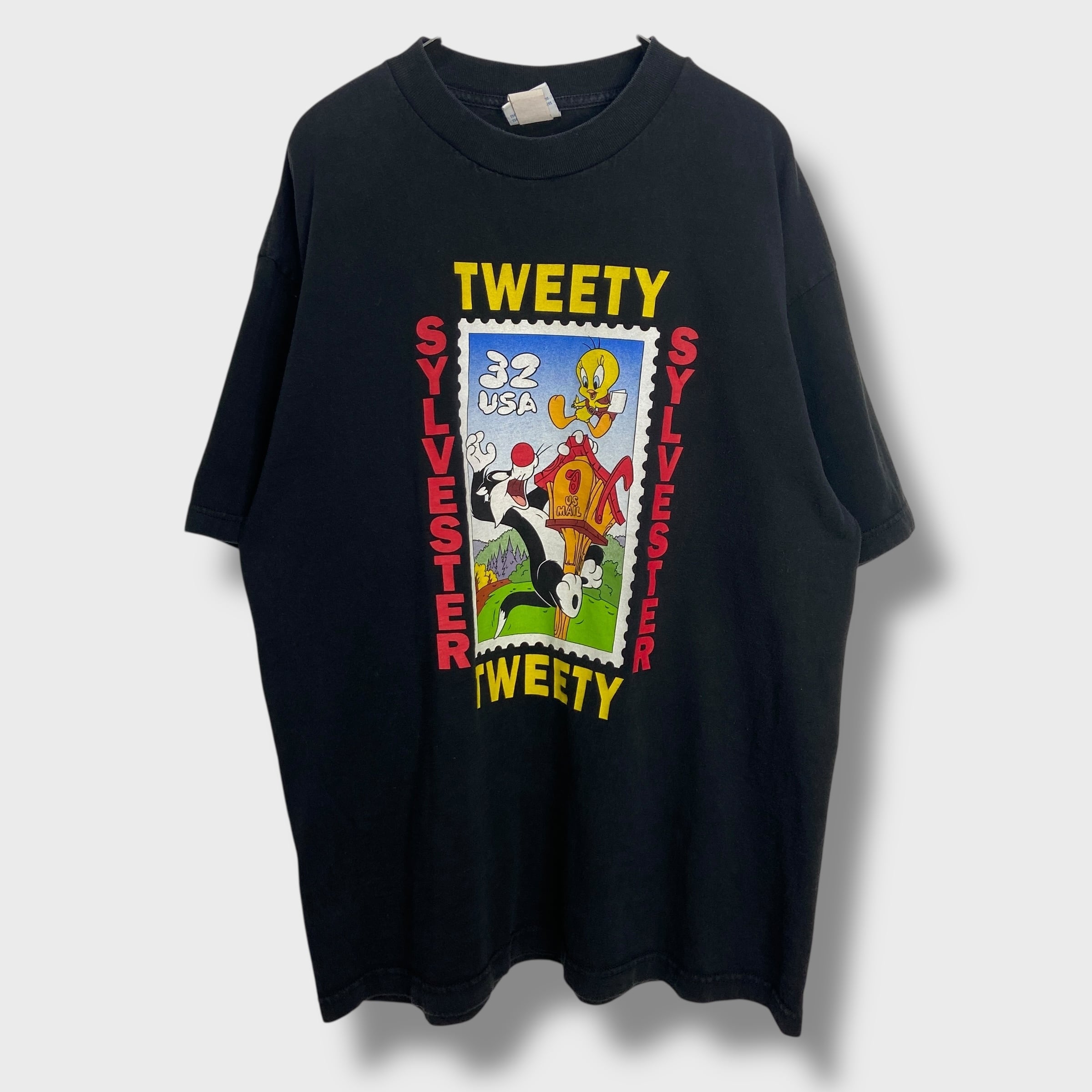 90s ルーニーテューンズ キャラTシャツ 切手 シルベスター
