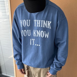 ウォッシュドオールド加工メッセージスウェット　1195