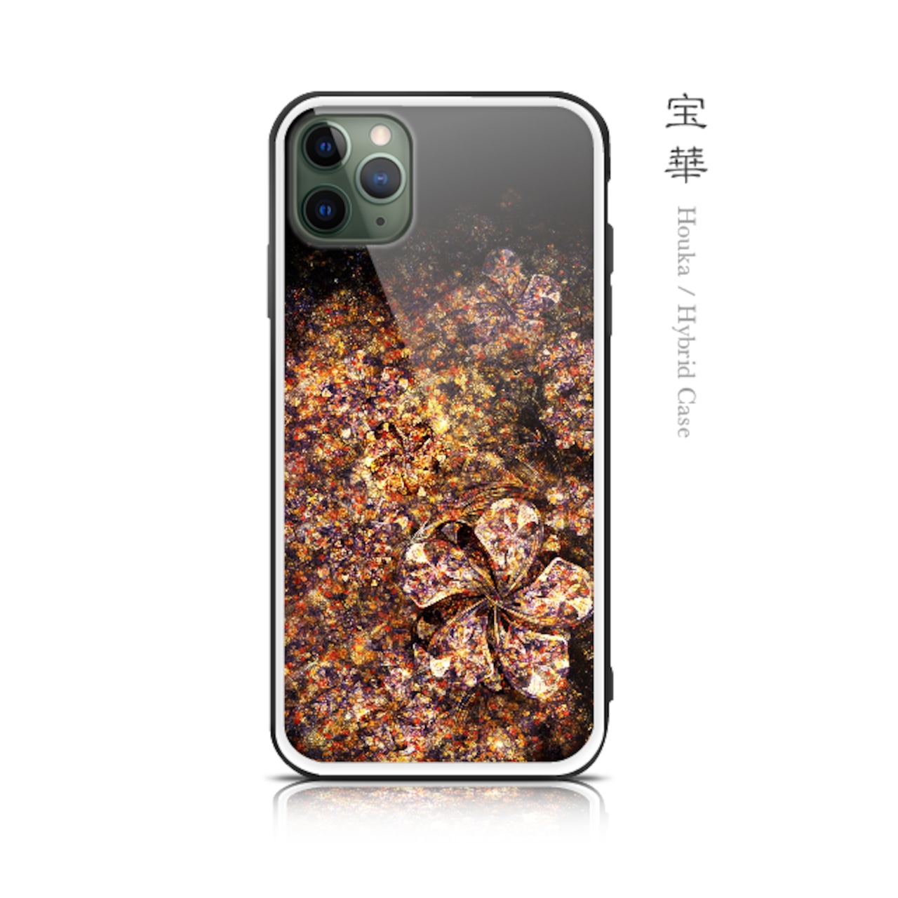 宝華 - 和風 強化ガラスiPhoneケース