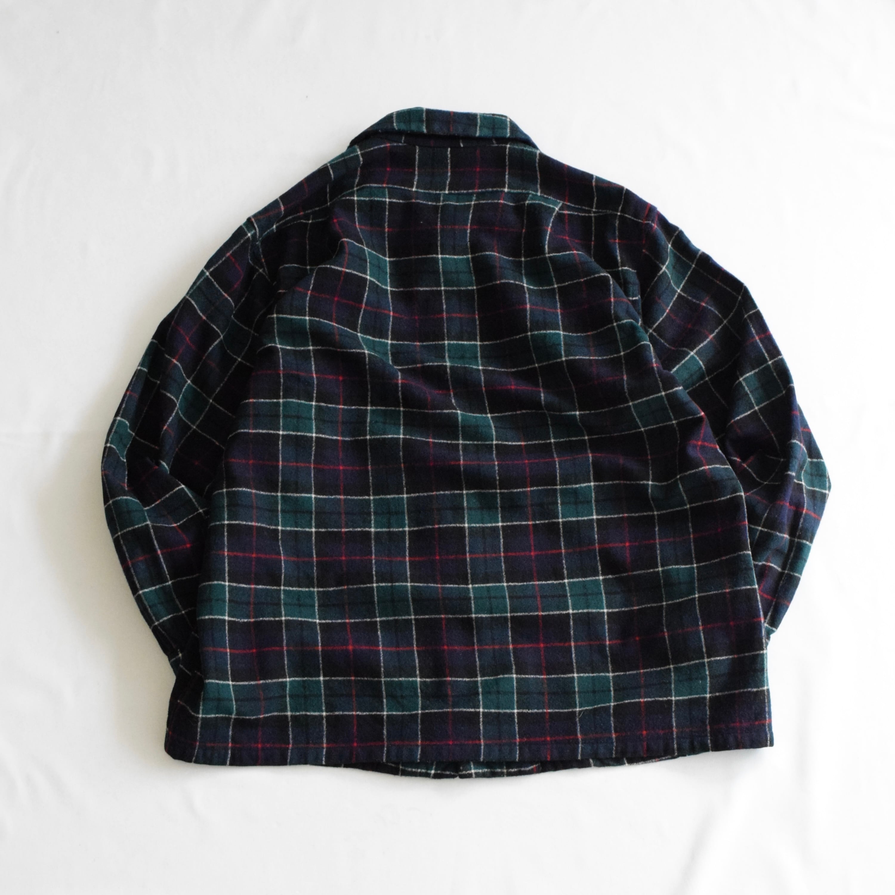 70's USA製 Pendleton ウールボードシャツ メンズL グリーン ペン