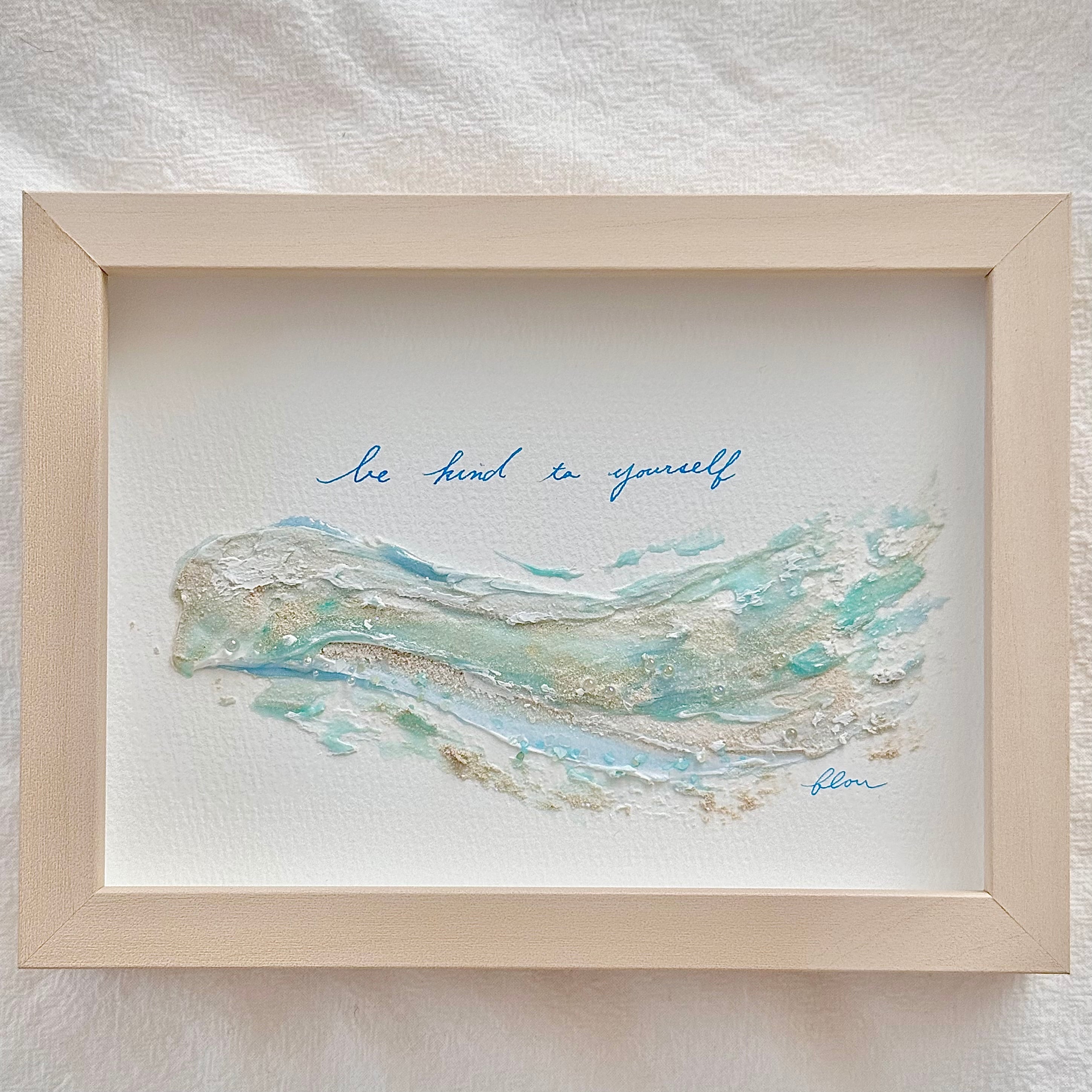 海の波 抽象画 27✖️25 波・海【アクリル画】原画・イラスト 30×30センチ | Chopin Design