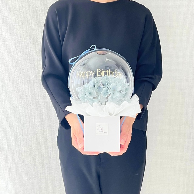 ピオニー 赤みピンク バルーンフラワーボックス ミニサイズ