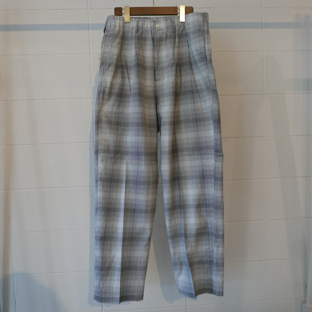 ombre check 2 tuck easy pants 先着 3750円引き www.shelburnefalls.com