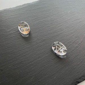豆ガラス　箸置き　銀糸 / 金糸