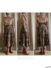 scarf pattern flare skirt-4290-8