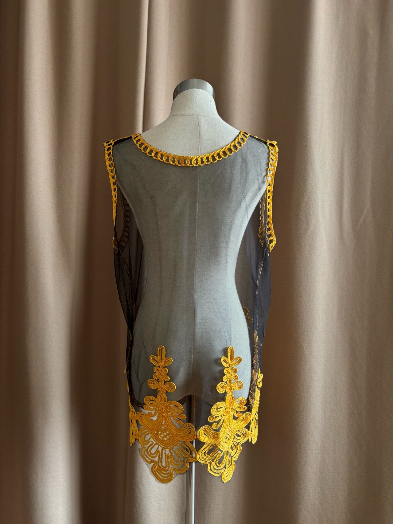 braid design layered sheer tops-4715-5