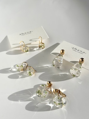 creeping baby's breath drop earring 【数量限定】