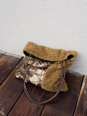 Craquelé Fur Mix Boa Bag F0835