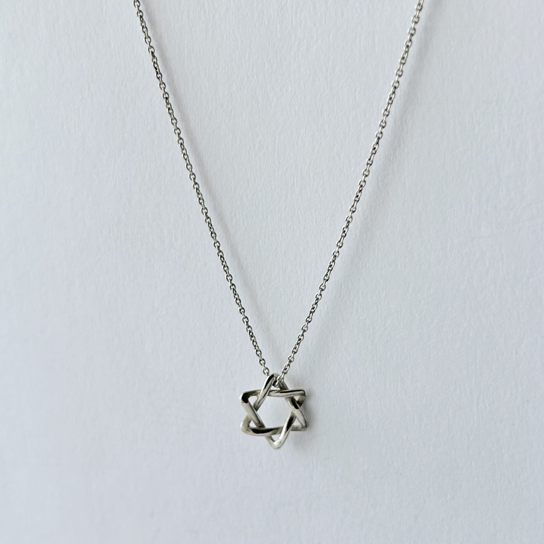 T7162】Tiffany&Co. スターオブダビデネックレス(small)/silver925