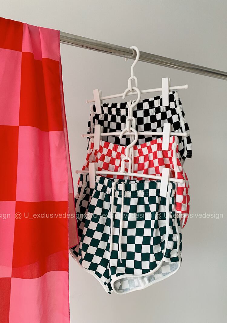 ショーツ サマー薄手ストレッチウェストパンツ レッド エラスティック 伸縮 夏物 ブルマー ビッグFスモールZ韓国94486584648