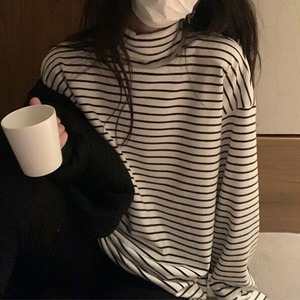 トップス カットソー 長袖 ドロップショルダー ハイネック タートルネック Iライン 薄手 かわいい 大人可愛い きれいめ シンプル カジュアル おしゃれ お洒落 レトロ 大人可愛い 大人女子 こなれ感 ラフ メンズライク マニッシュ ボーイッシュ キュート ガーリー モダン とろみ感 抜け感 ボーダー 秋 冬 10代 20代 30代 40代 レディース 女性用 ママ 学生 通学 デート お出かけ 公園デビュー 休日 アウトドア イベント 旅行 着回し 普段使い 楽ちん モテ M L XL 2XL