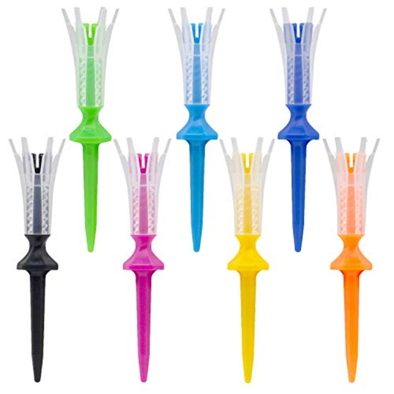 Tabata(タバタ) ティー リフトティー 日本製 高さ調整 ゴルフ規則適合 ゴルフ ティー 段 プラスチックティー 段付き リフトティースパイラル Mサイズ 37~43mm 7本入 GV1419 M