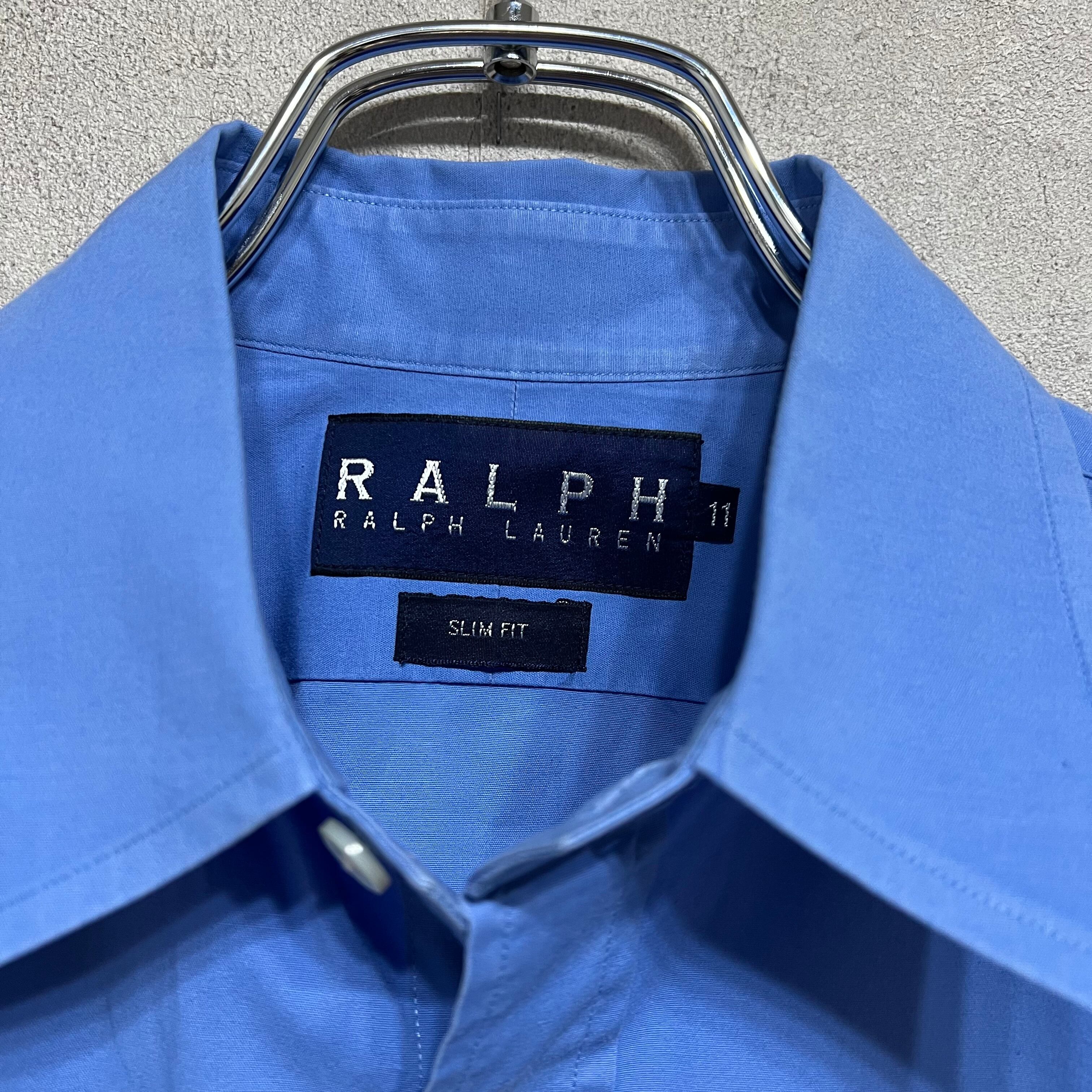 コットンスリムフィットシャツ RALPH LAUREN ラルフローレン ブルー