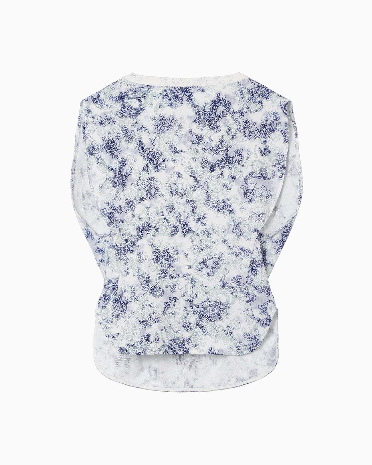Mame Kurogouchi】Floral Flock Printed Fleece Lining Sleeveless Top 