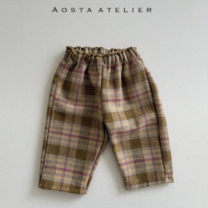 【即納】aosta / wool check pants