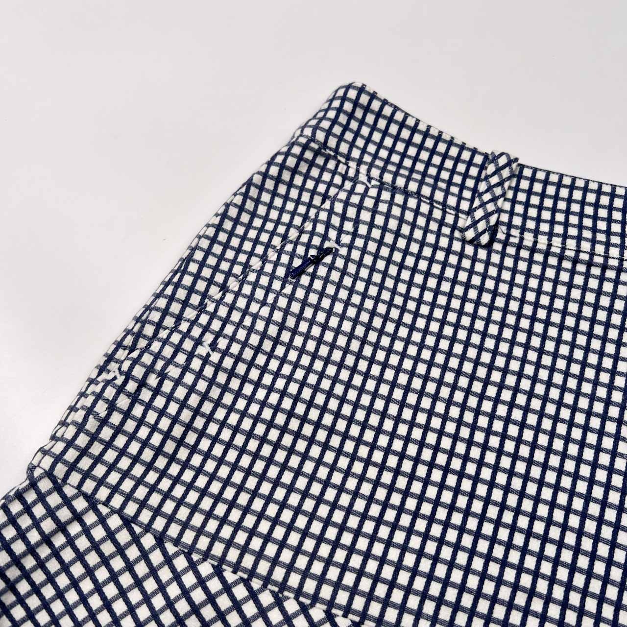 BEAMS GOLF ビームス ゴルフ チェック柄 ミニ スカート サイズ S /レディース/ホワイト×ネイビー