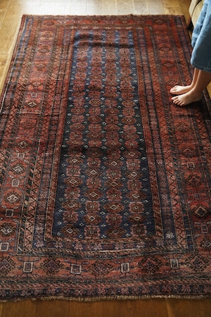 2410-Vintage Janbegi Baluch rug