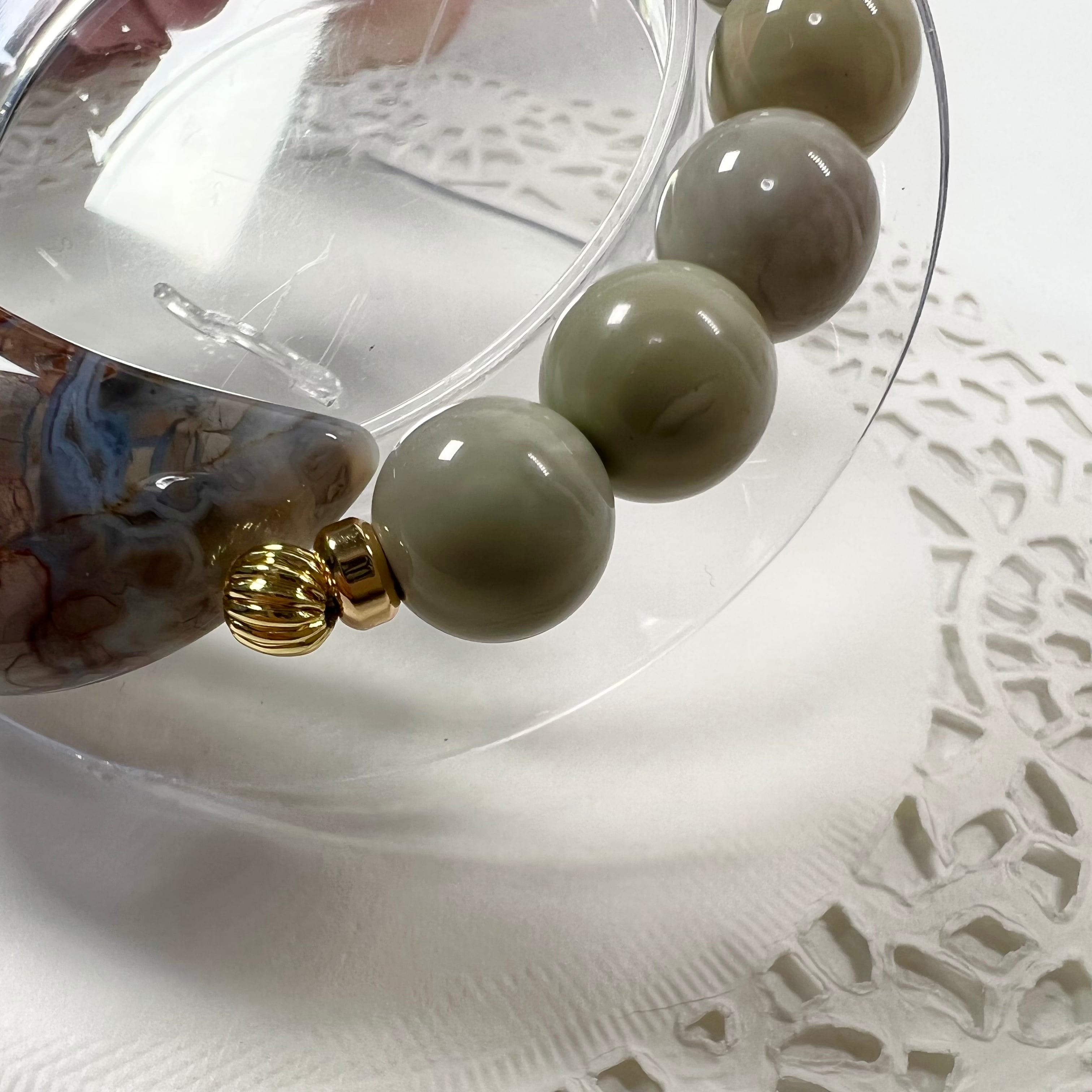 アラシャン瑪瑙 月ブレスレット☾·̩͙⋆】天然石 パワーストーン | 癒し