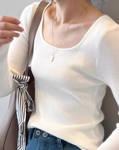 Round neck rib Knit T20180