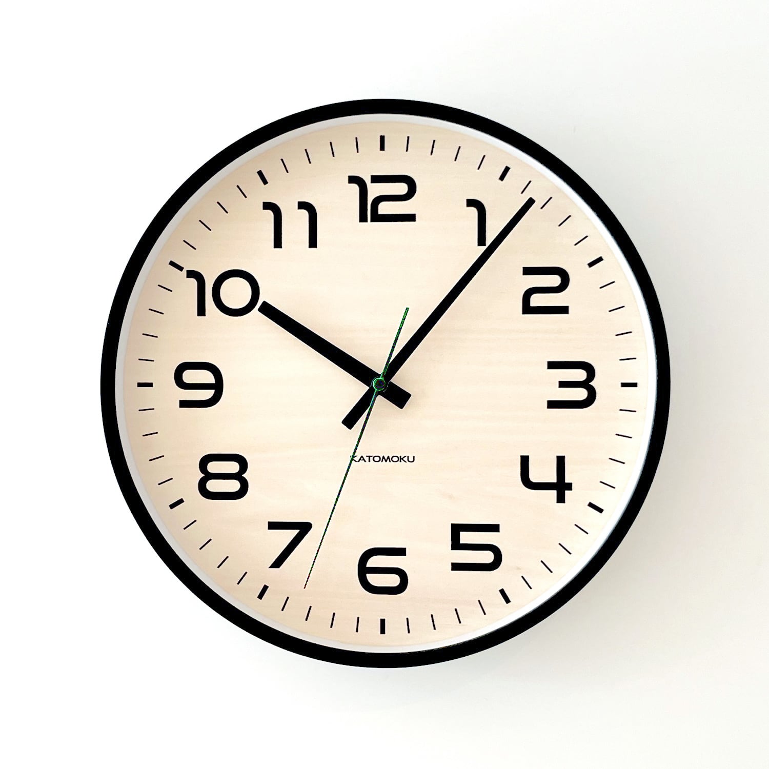 KATOMOKU plywood clock 23 ブラック km-145BK 掛け時計 | 加藤木工