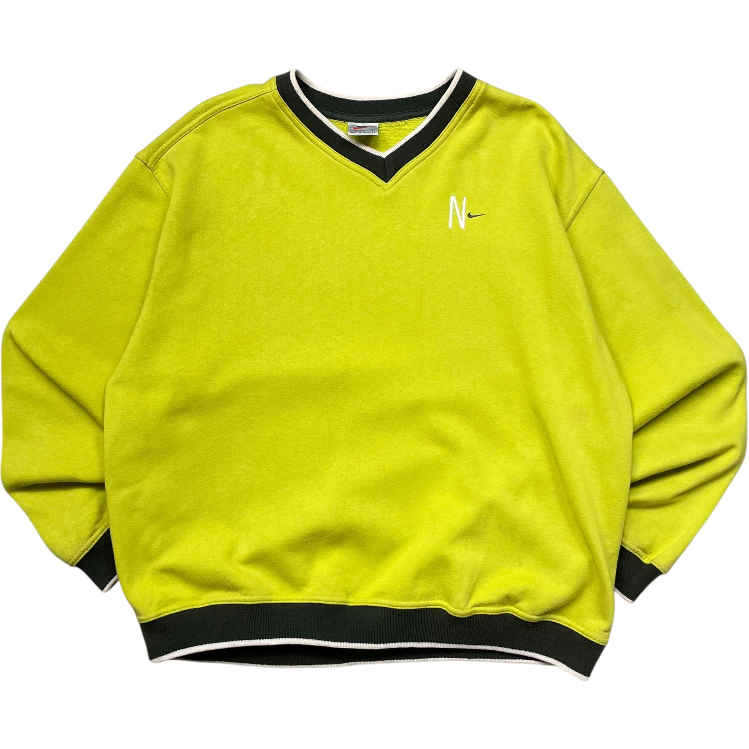 《M》NIKE ナイキ ワンポイント ロゴ 刺繍 スウェット ライトグリーン no.5491