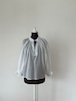 シャーリングブラウス／コットンホワイト　Shirring neckline blouse