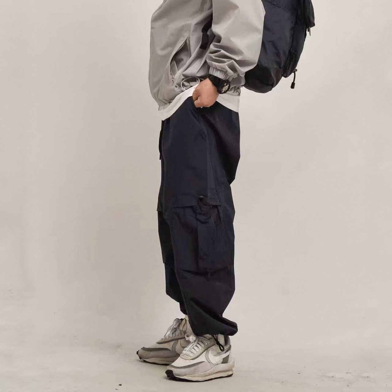 Utility prachute wide pants 1526 - 1