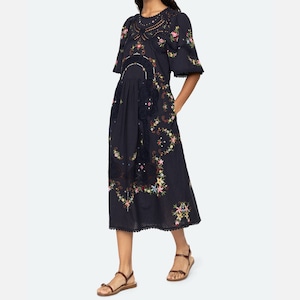 SEA NY EDWINE EMBROIDARY　S/SLV DRESS
