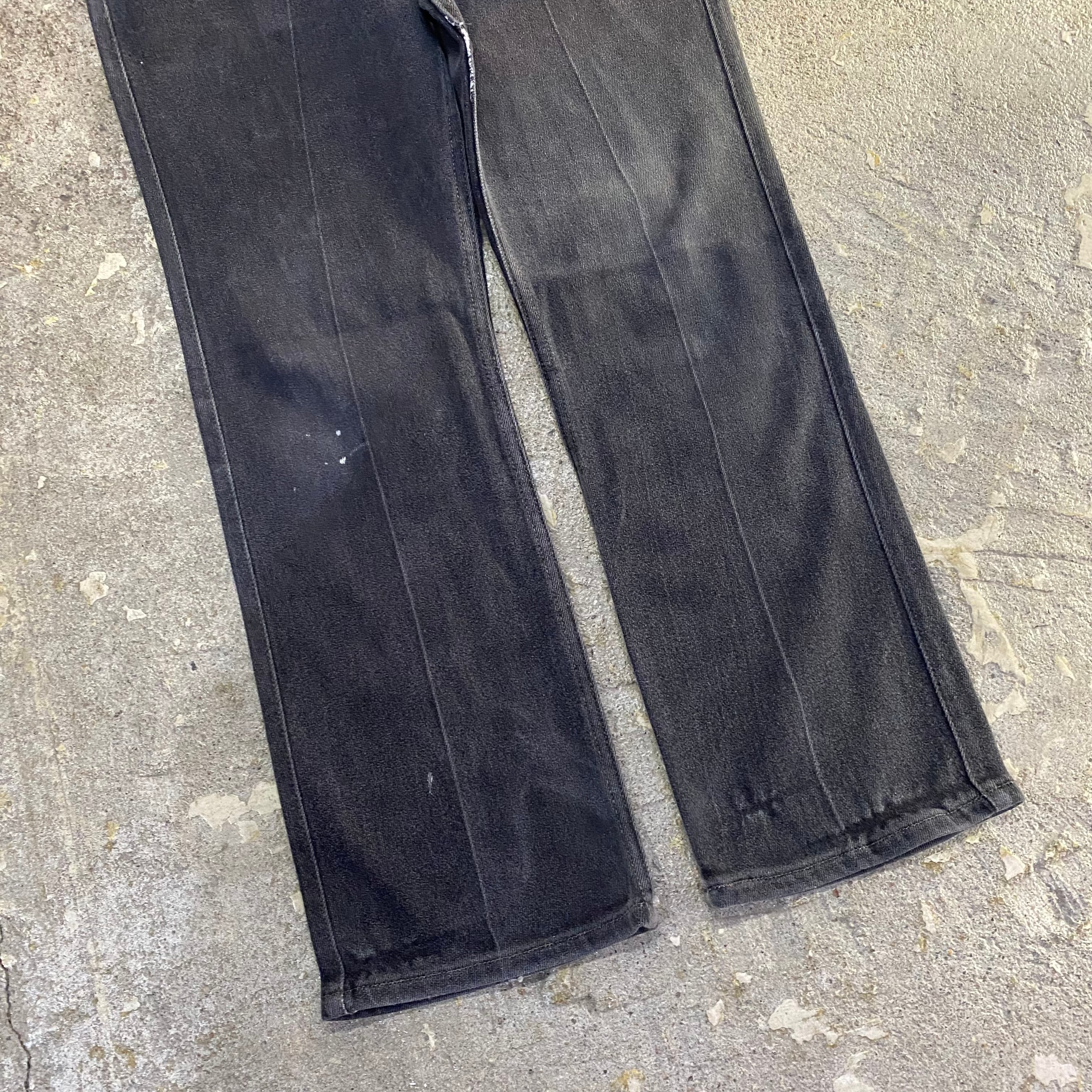 levi's 517 ブラック ビンテージ USA製 実寸33×32 90s Levi's 517 Black stretch denim pants | What'z up