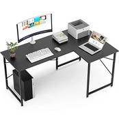 パソコンデスク L字デスク 幅160cm+100cm 奥行60cm モニターアーム取付対応 L字型デスク 左右入替可能 ワークデスク コーナーデスク ゲーミング オフィスデスク 足元フリー設計 横揺れ防止 シンプル 黒 ブラック 作業机 高強度のメラミン加工 テレワーク 在宅勤務用