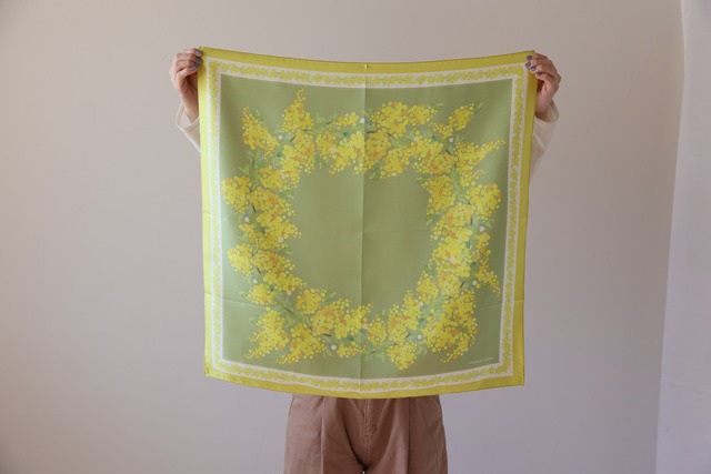 水彩画のシルクスカーフ<mimosa>